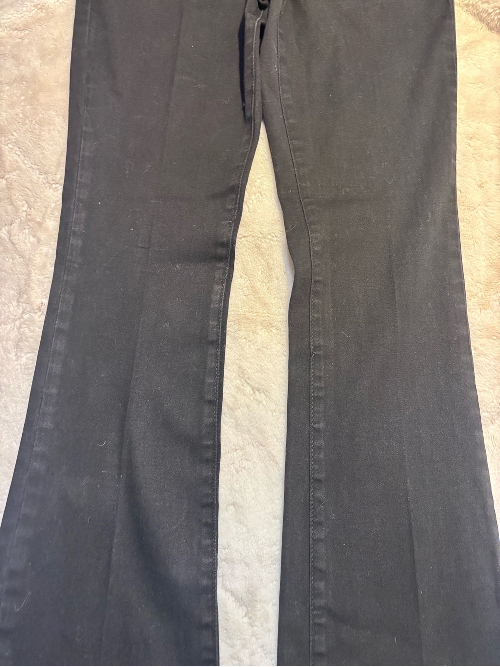 Elite Jeans Boot-Cut Pants Size 5 Jrs Black Classic Flare Y2K Cotton Stretch - Picture 4 of 15